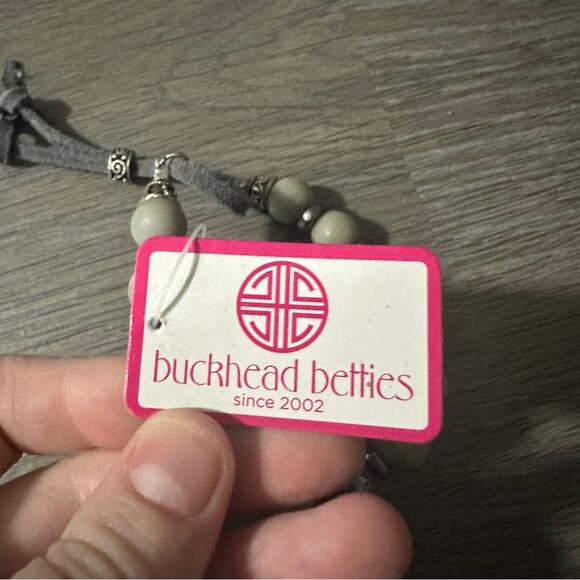 Buckhead Betties Gray &‎ Blue Beaded Adjustable Bracelet NEW - Picture 4 of 4